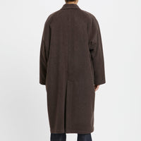 Town Trench Coat - Brown Wool/Mohair