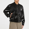 Century Jacket - Black Rubberized Viscose/Cotton