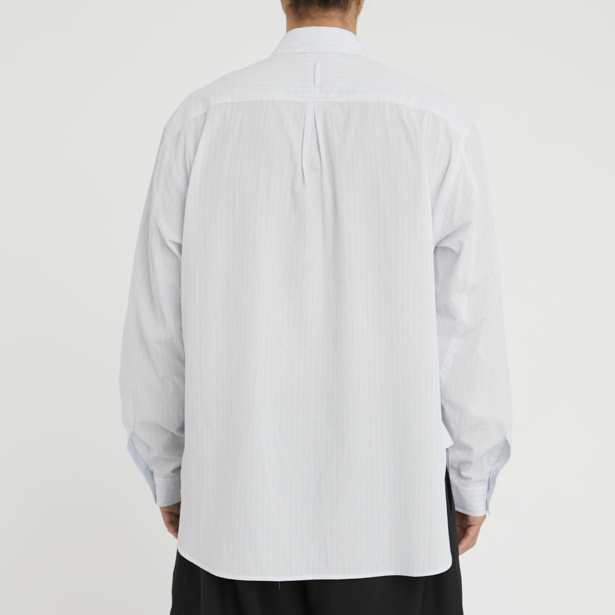 Scribe Shirt - White & Light Blue Striped Cotton
