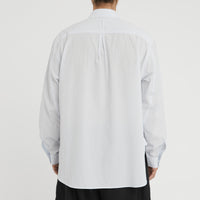Scribe Shirt - White & Light Blue Striped Cotton
