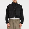 Convertible Jacket/Vest - Black Nylon & Rec. Poly Fleece