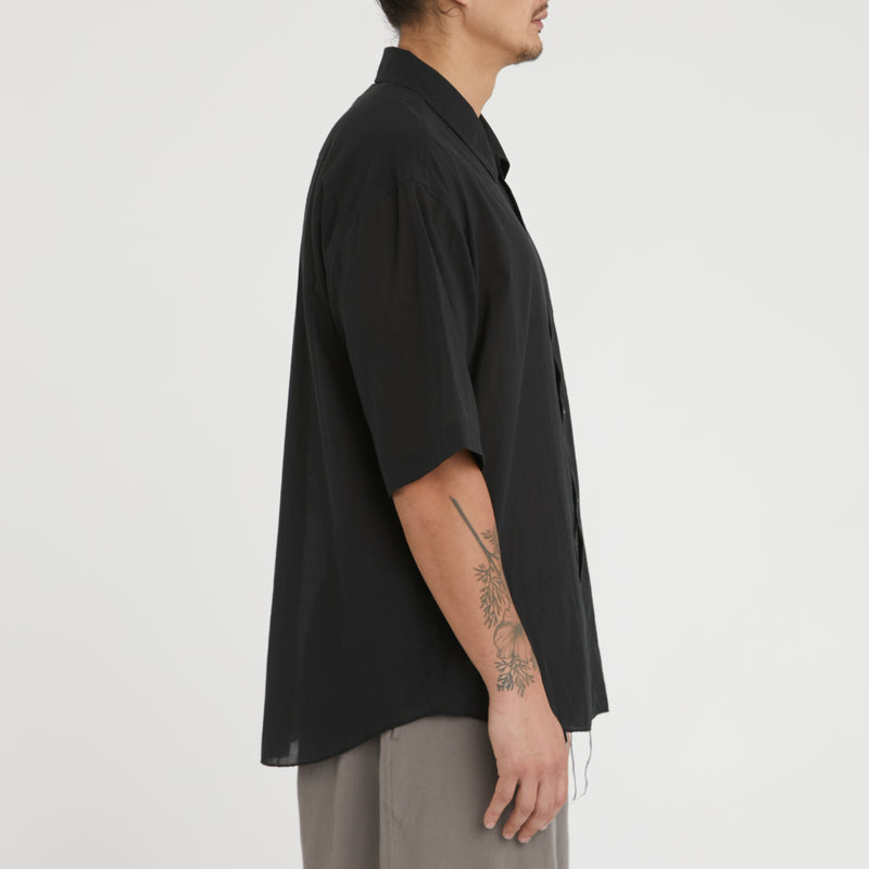 Sage Shirt - Black Translucent Cotton