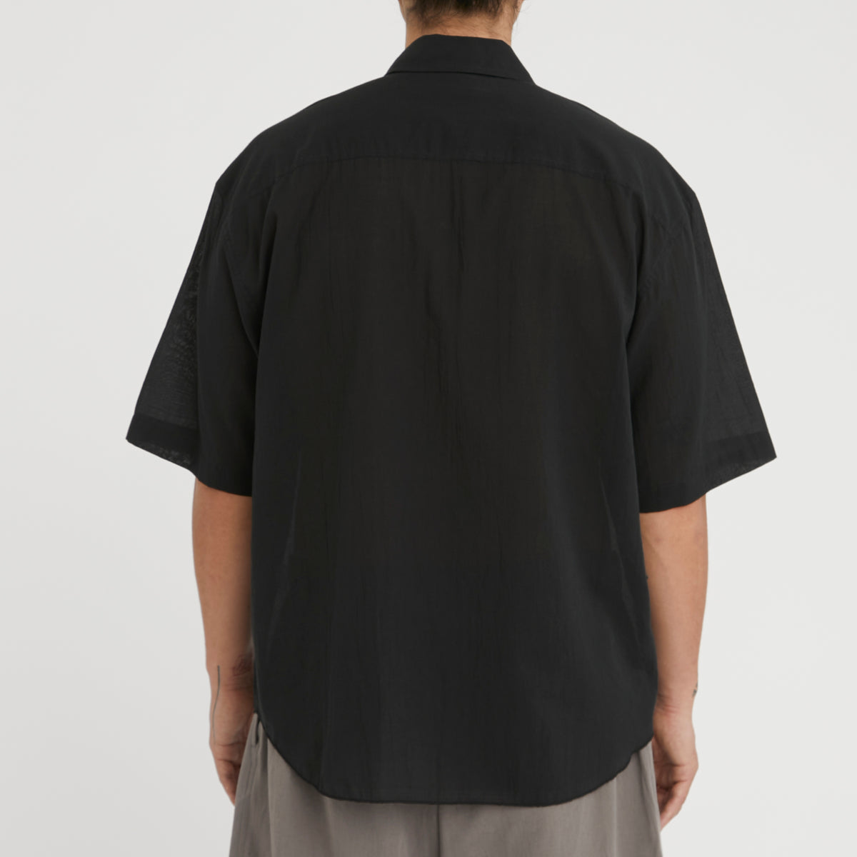 Sage Shirt - Black Translucent Cotton