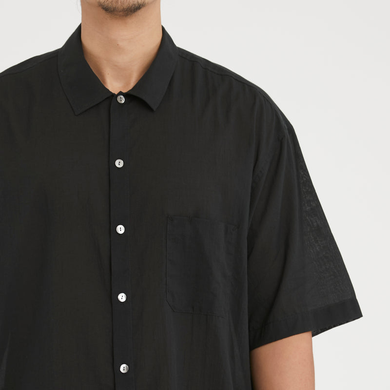 Sage Shirt - Black Translucent Cotton