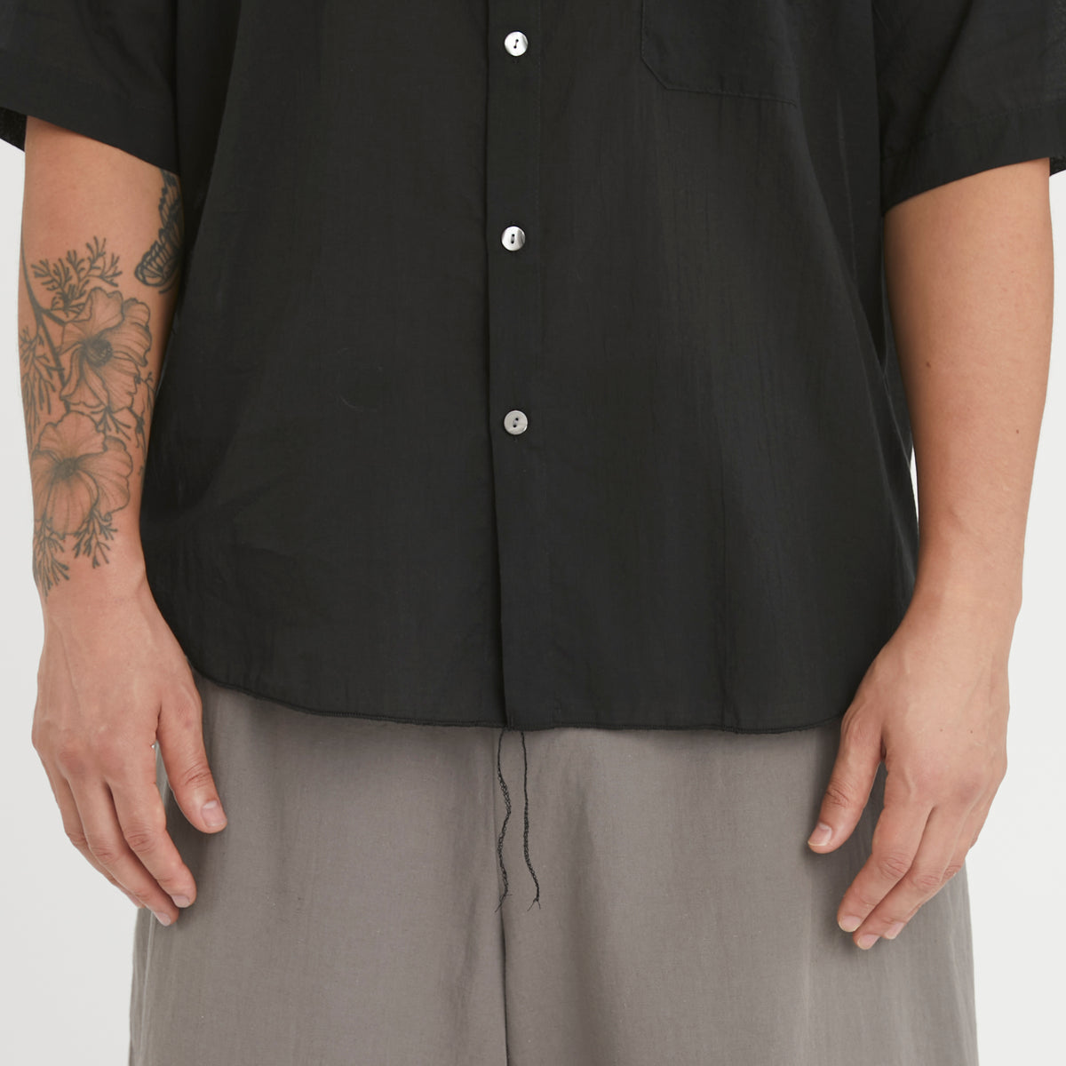 Sage Shirt - Black Translucent Cotton