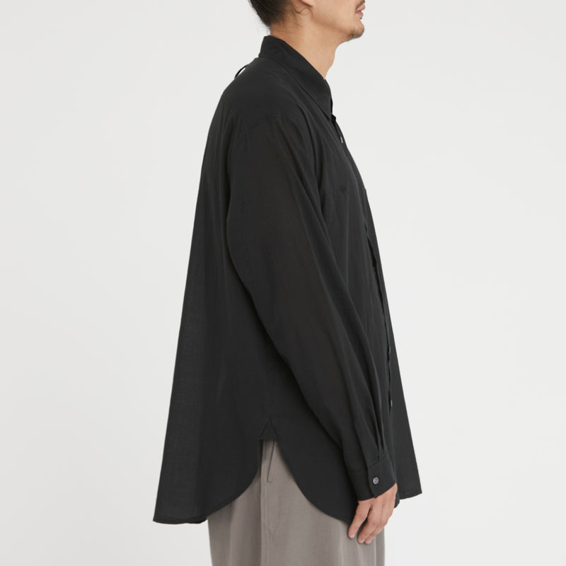 Scribe Shirt - Translucent Black Cotton