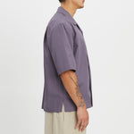 Aloha Shirt - Aubergine Cotton