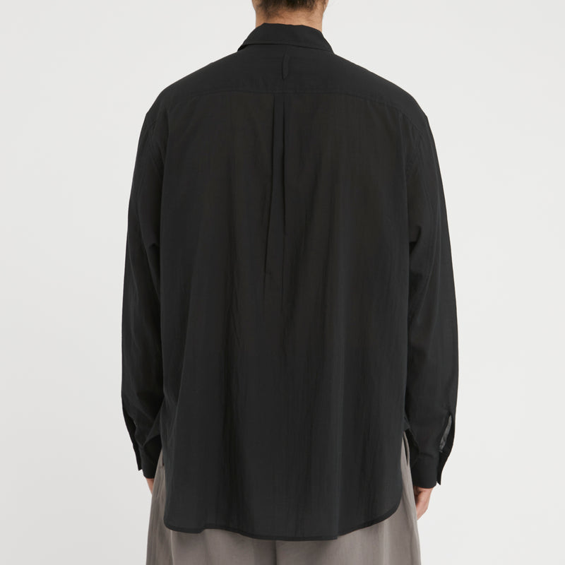 Scribe Shirt - Translucent Black Cotton
