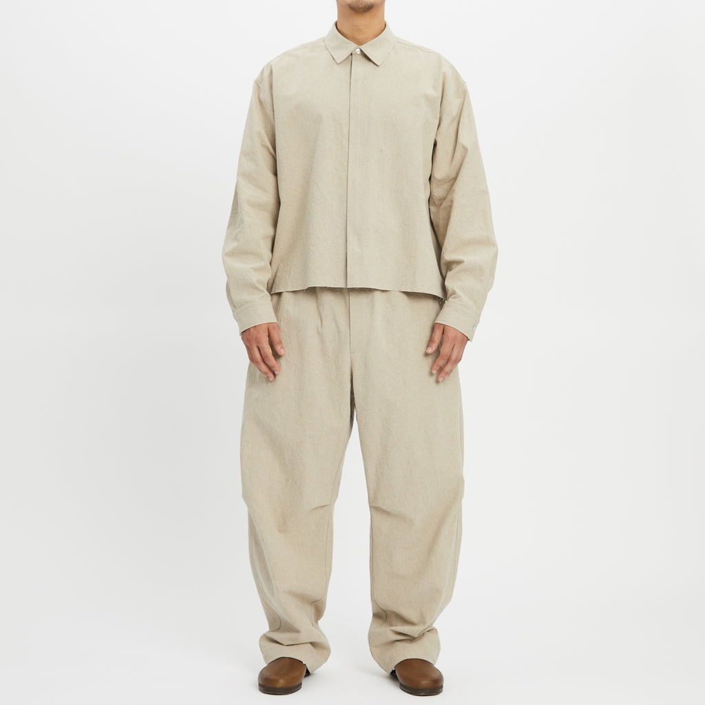 Mechanic Shirt/Jacket - Oatmeal Linen / Cotton