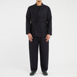 Darwin Blazer - Navy w/ Black Stripes Wool