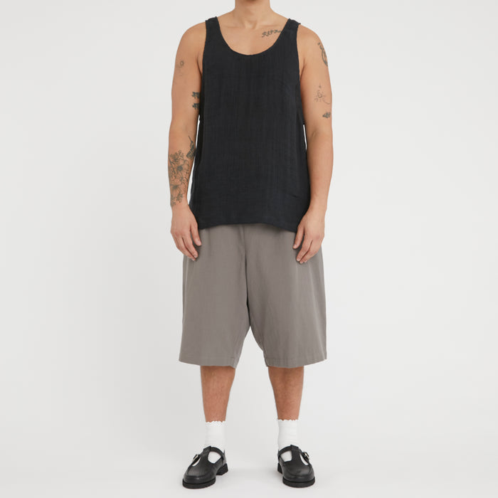 Tank Top - Black Linen