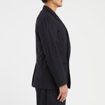 Darwin Blazer - Navy w/ Black Stripes Wool