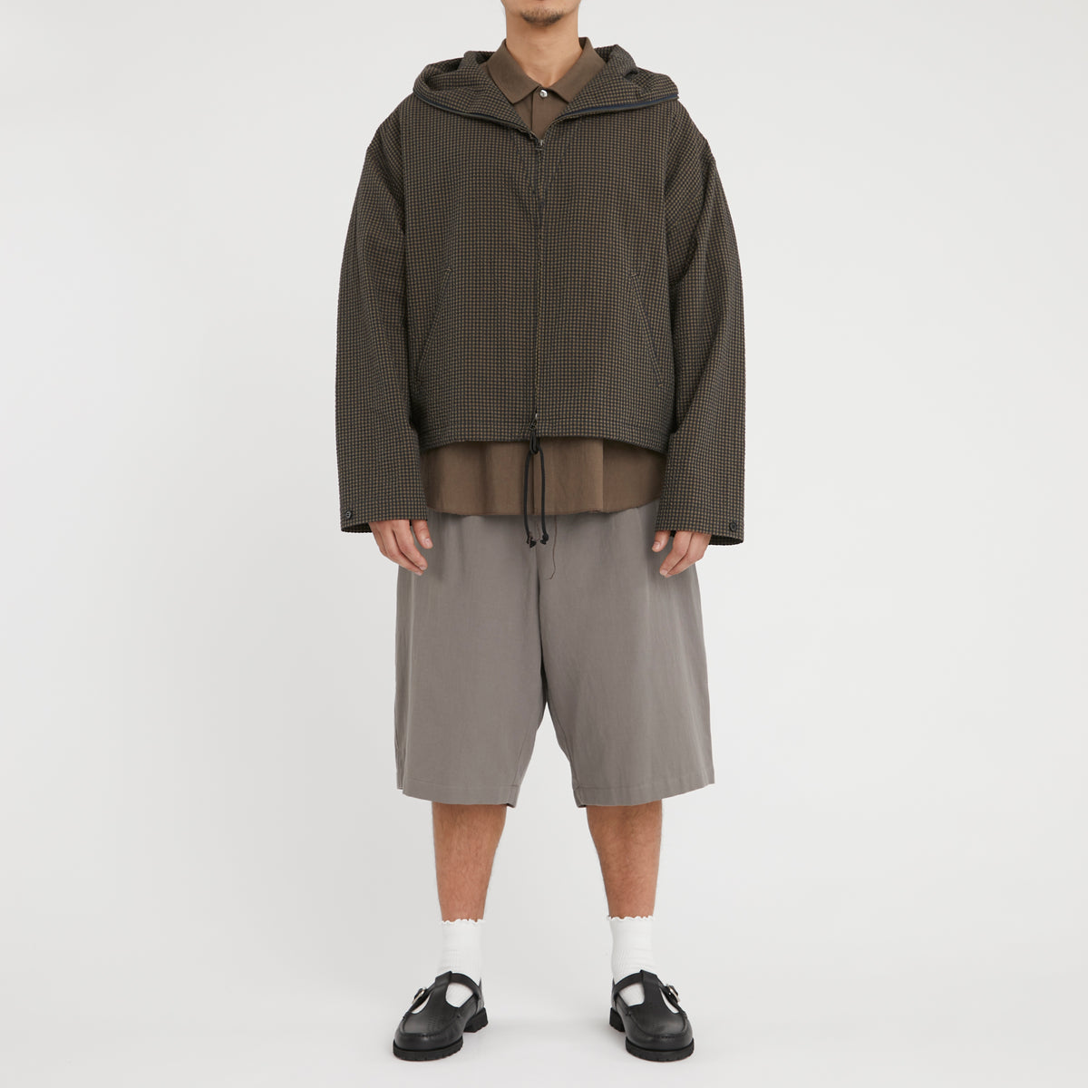 Ridge Jacket - Navy/Tan/Green Dobby Plaid Organic Cotton