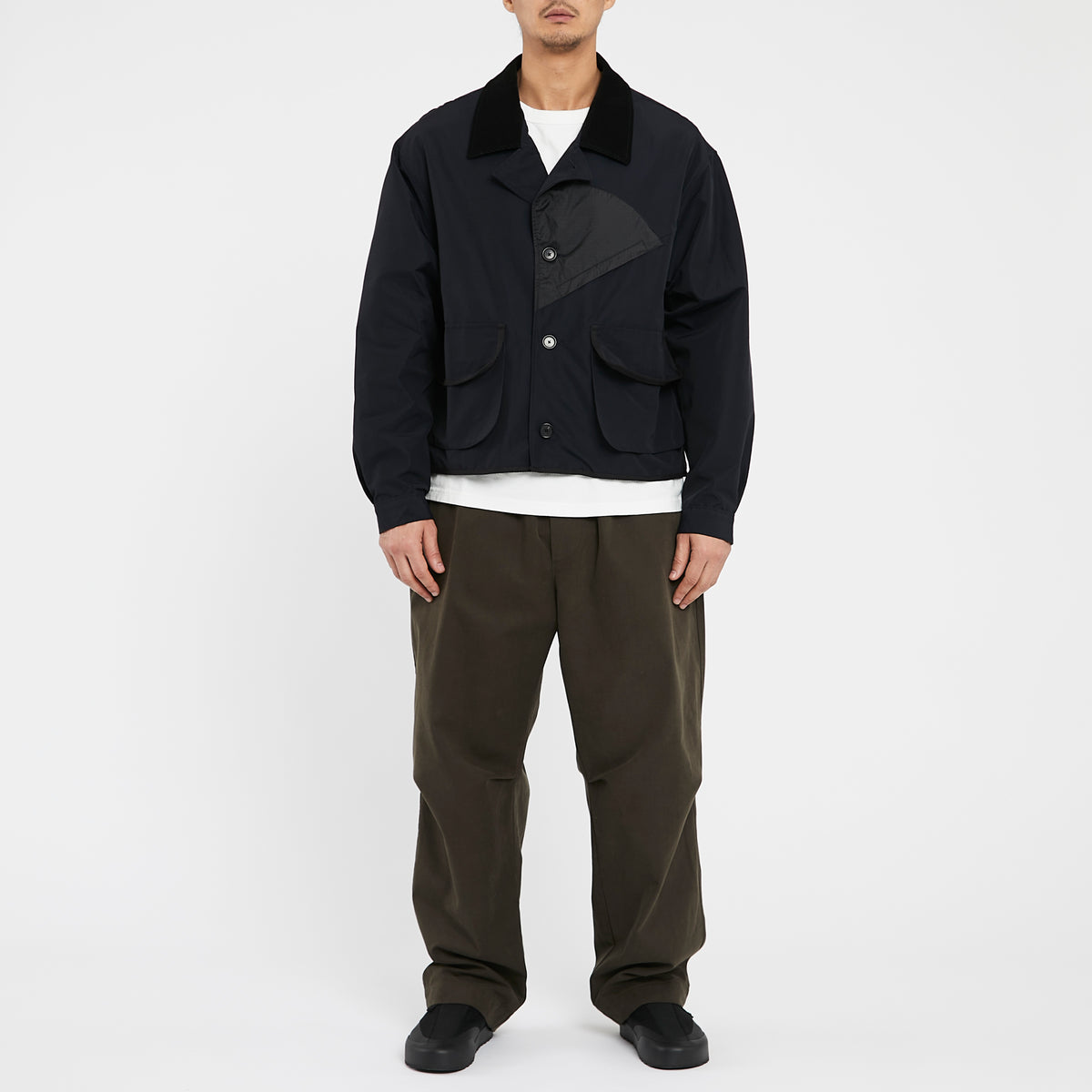 Bog Jacket - Dark Navy Organic Cotton / Recycled Nylon WR