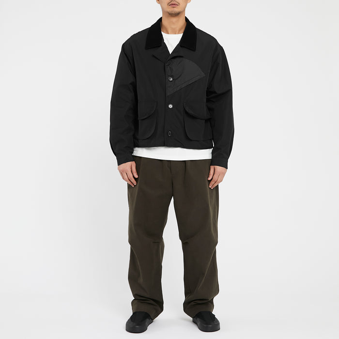Bog Jacket - Black Organic Cotton / Recycled Nylon WR