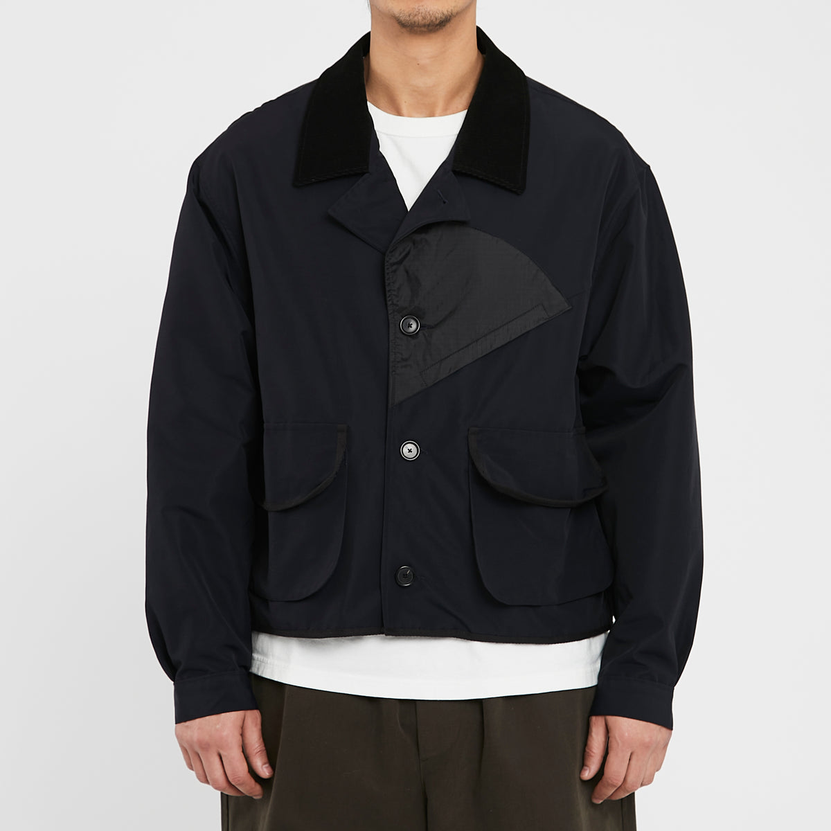 Bog Jacket - Dark Navy Organic Cotton / Recycled Nylon WR