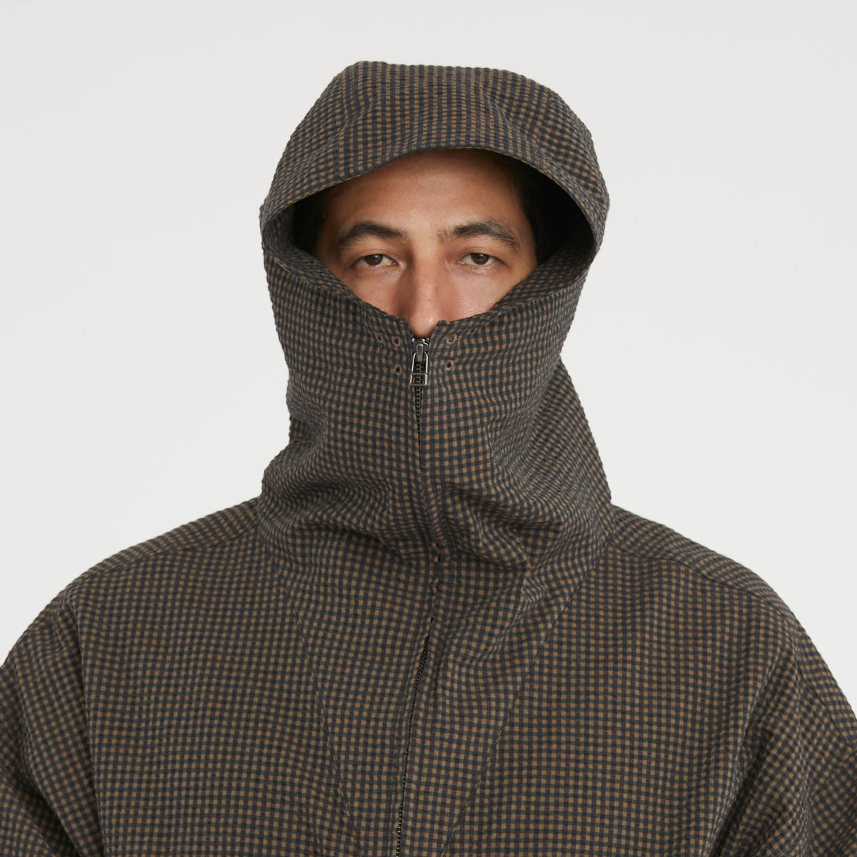 Ridge Jacket - Navy/Tan/Green Dobby Plaid Organic Cotton