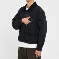 Bog Jacket - Dark Navy Organic Cotton / Recycled Nylon WR