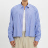 Mechanic Shirt/Jacket - Blue w/ White Stripes Cotton