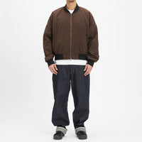 Reversible Bomber Jacket - Brown Quilted Recycled Nylon WR