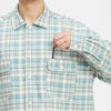 Park Shirt/Jacket - Smoky Blue Plaid Organic Cotton