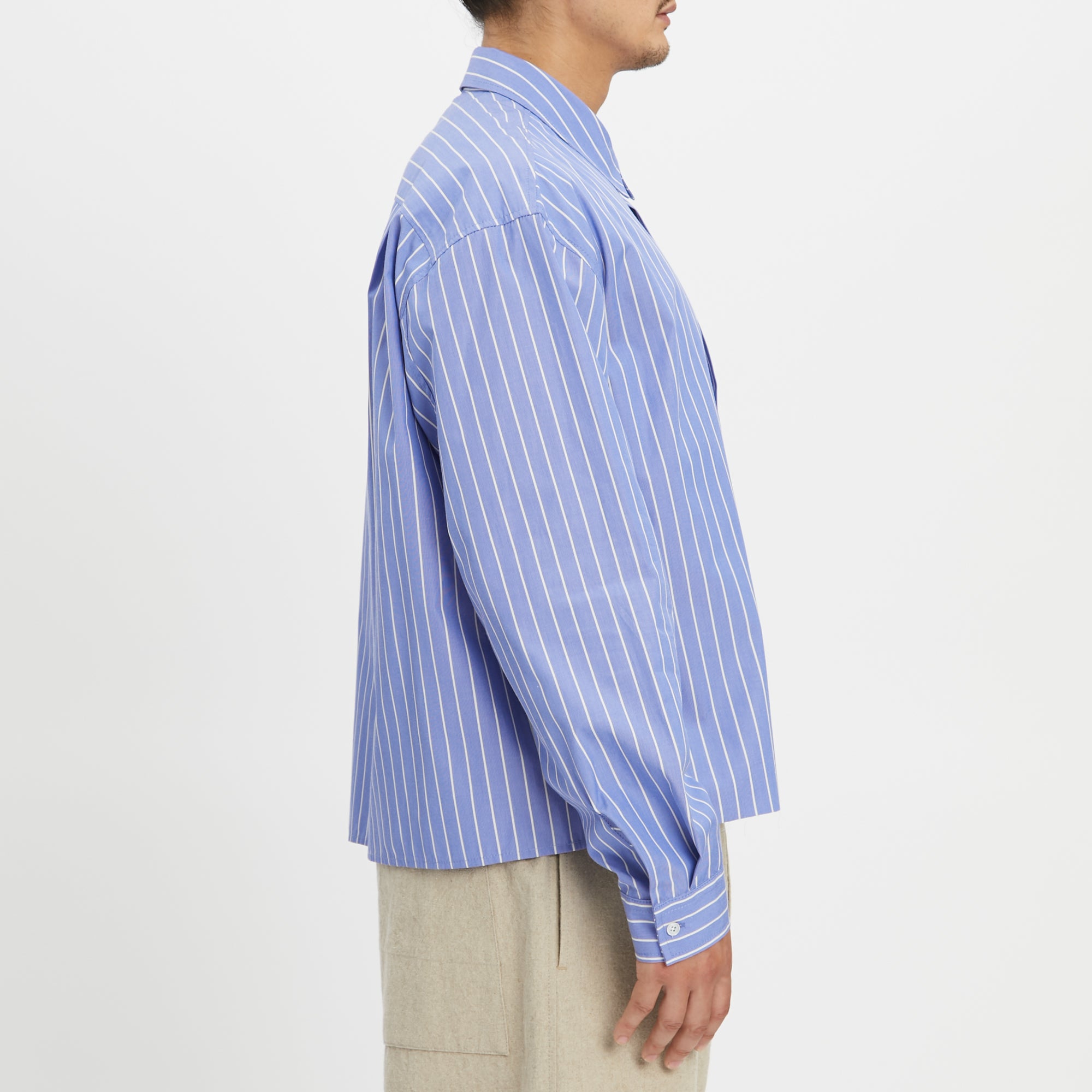 Mechanic Shirt/Jacket - Blue w/ White Stripes Cotton – s.k. manor hill