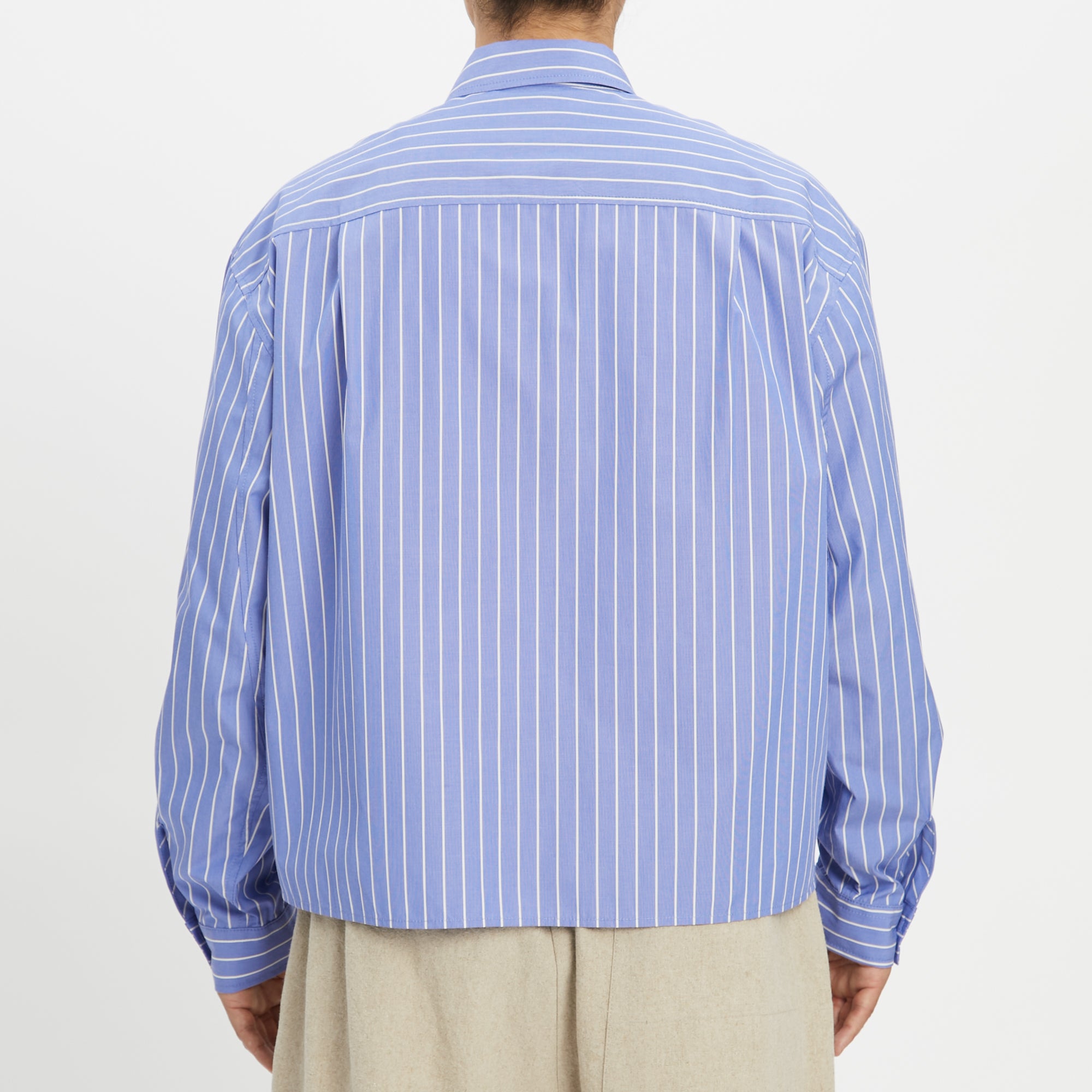 Mechanic Shirt/Jacket - Blue w/ White Stripes Cotton – s.k. manor hill