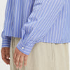 Mechanic Shirt/Jacket - Blue w/ White Stripes Cotton