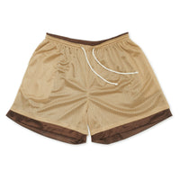 Reversible Ball Short - Tan & Brown Mesh