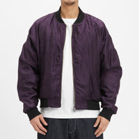 Reversible Bomber Jacket - Brown Quilted Recycled Nylon WR