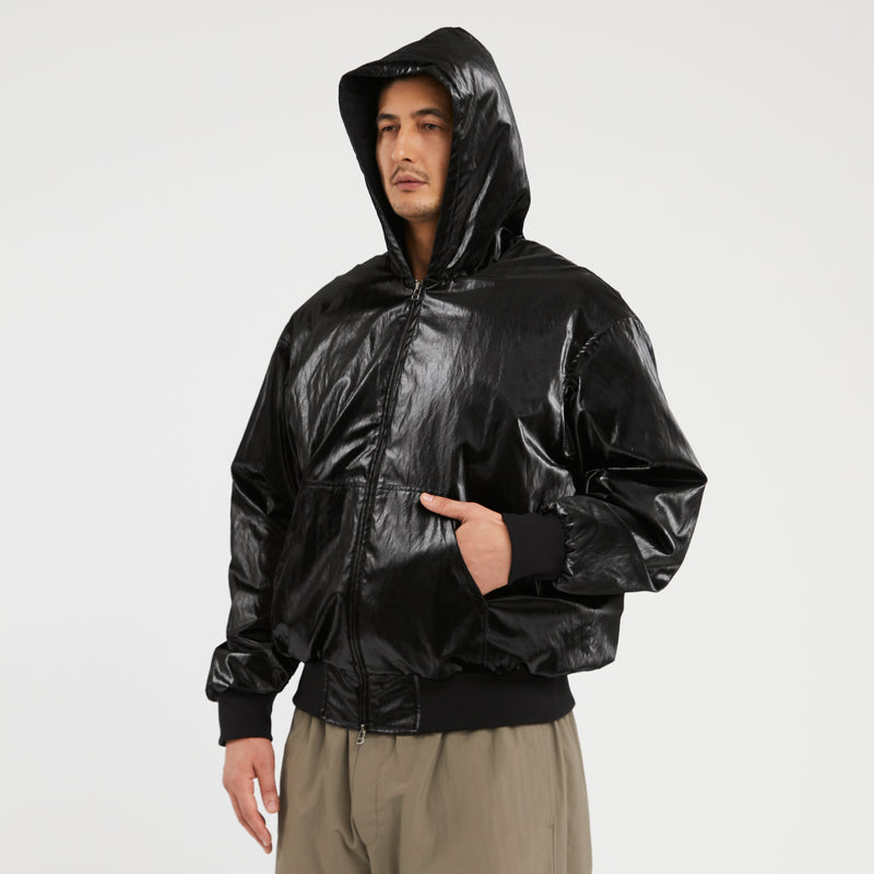 Slog Jacket - Black Rubberized Viscose/Cotton