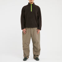 Half-zip Pullover - Brown Recycled Wool Pile