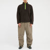 Half-zip Pullover - Brown Recycled Wool Pile