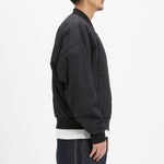 Reversible Bomber Jacket - Black Quilted Recycled Nylon WR