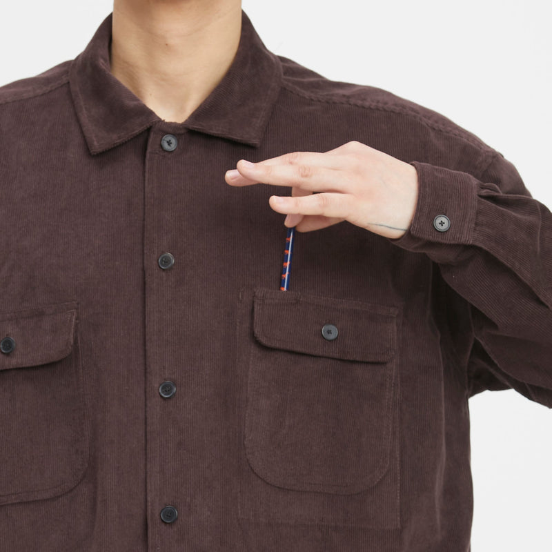 Park Shirt/Jacket - Brown Cotton Corduroy