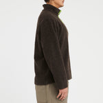 Half-zip Pullover - Brown Recycled Wool Pile