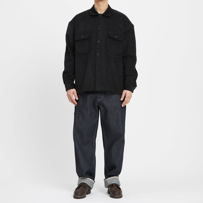 Park Shirt/Jacket - Black Cotton Corduroy