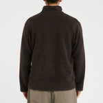 Half-zip Pullover - Brown Recycled Wool Pile