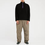 Half-zip Pullover - Black Recycled Wool Pile