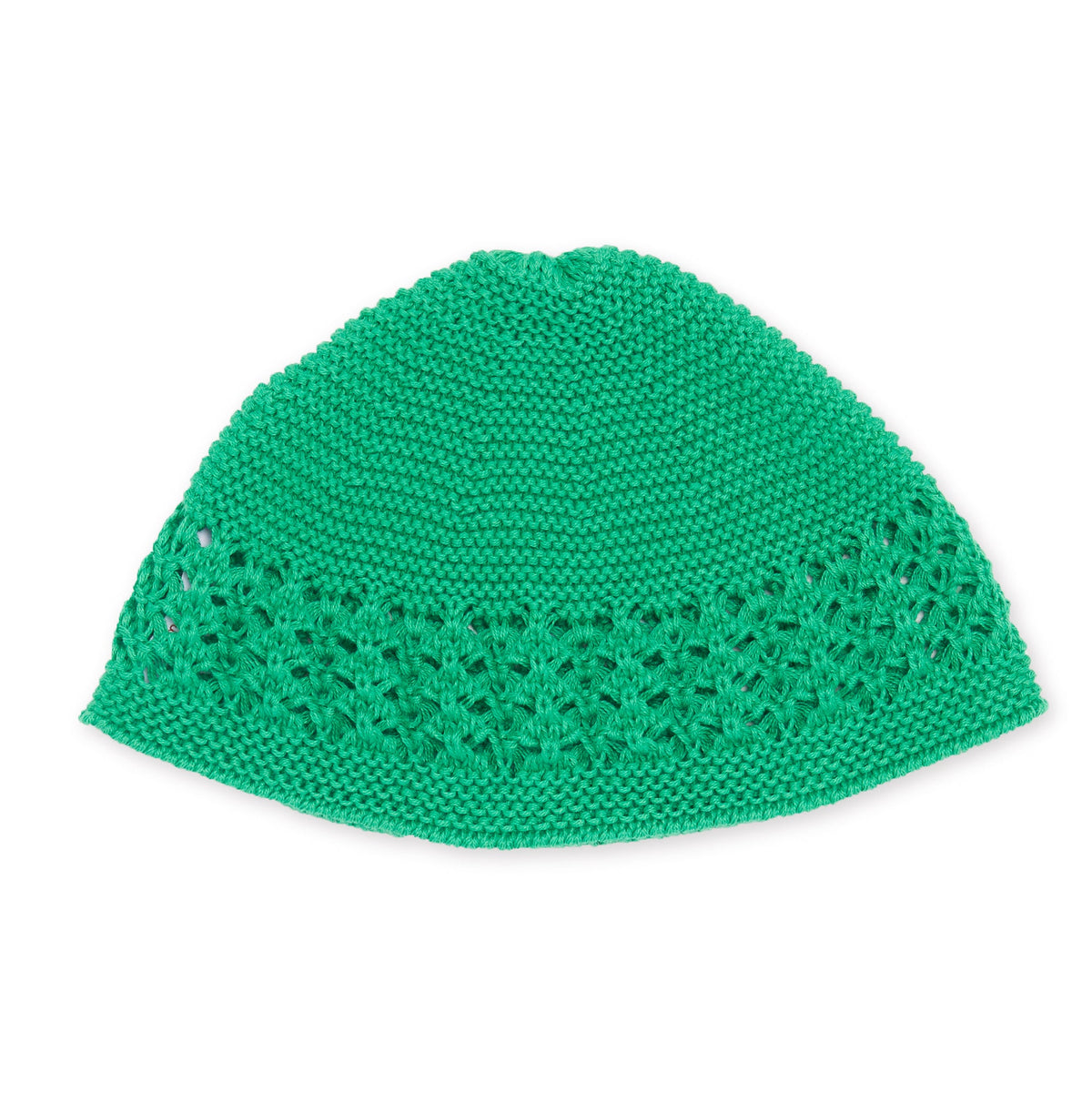 Knit Skull Cap - Kelly Green Cotton