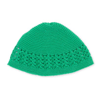 Knit Skull Cap - Kelly Green Cotton