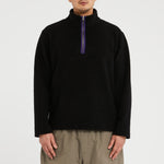 Half-zip Pullover - Black Recycled Wool Pile