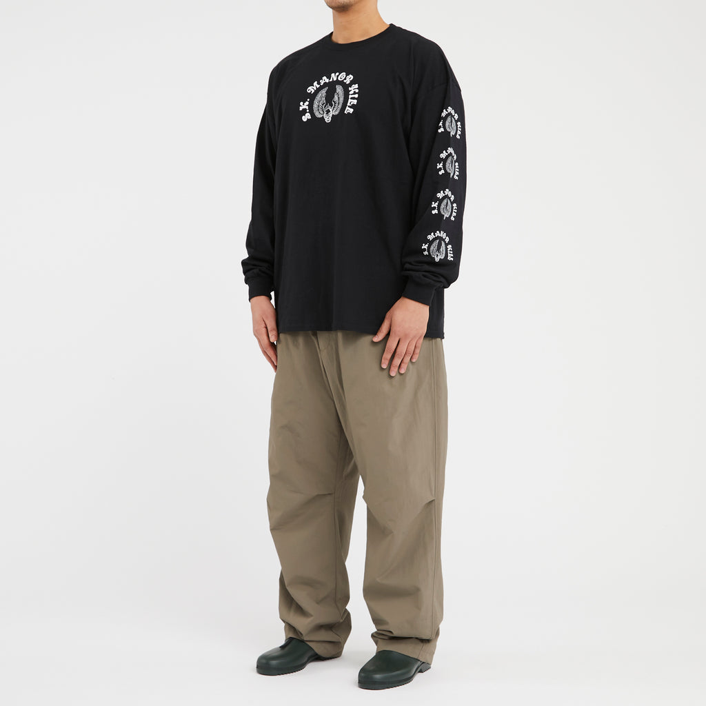 Skull & Wings LS T-Shirt - Black Cotton