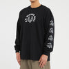 Skull & Wings LS T-Shirt - Black Cotton