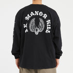 Skull & Wings LS T-Shirt - Black Cotton