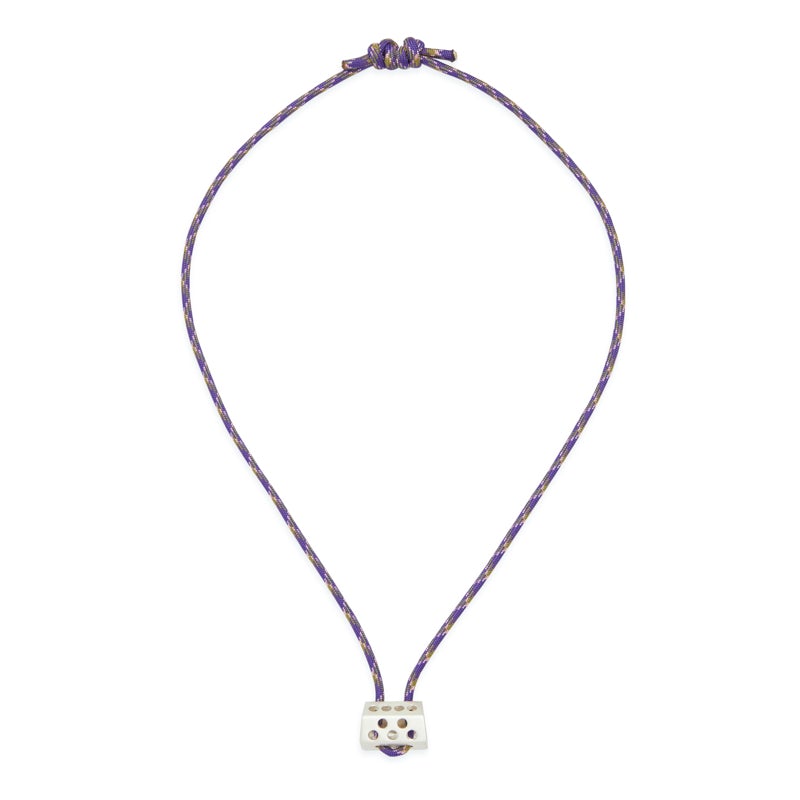 Large Hex Sterling Silver Necklace