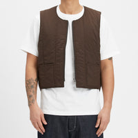 Reversible Ada Vest - Black & Brown Recycled Nylon WR