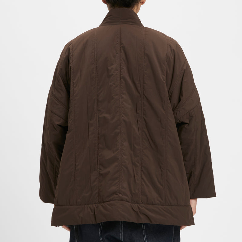 Big Folk Robe - Brown Quilted Recycled Nylon WR