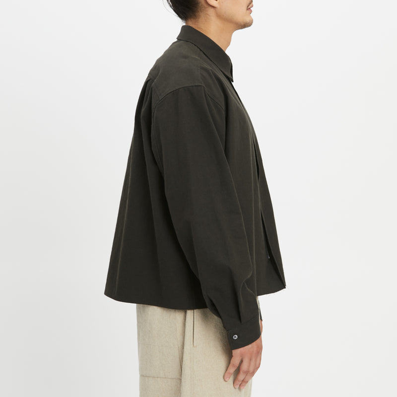 Mechanic Shirt/Jacket - Antique Black Linen / Cotton