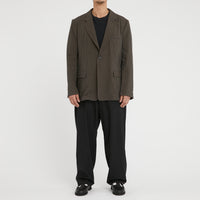 Julian Blazer - Navy/Tan/Green Dobby Plaid Organic Cotton